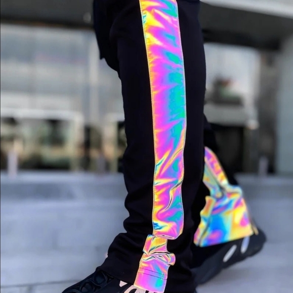 Mens Causual Otaku Reflective Joggers - Picture 2 of 6